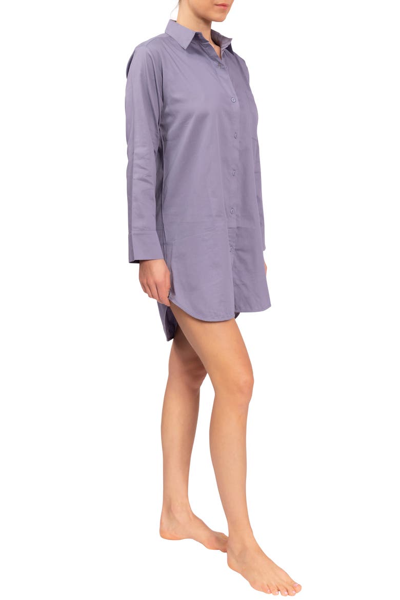 Rick Cotton Sleep Shirt, Alternate, color, VIOLET