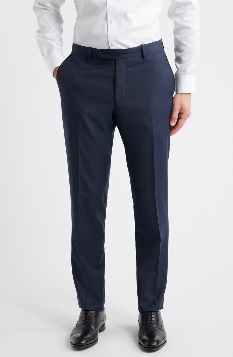 Peter Millar Hartford Classic Fit Navy Plaid Wool Suit, Alternate, color, Navy