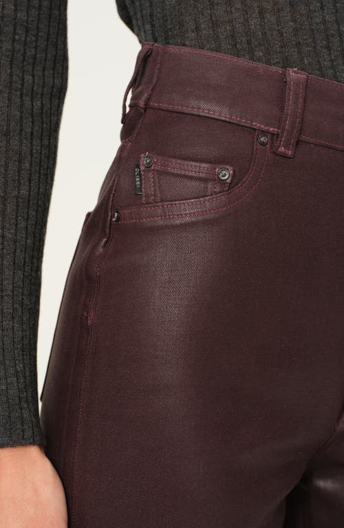Dl1961 Hepburn Wide Leg High Rise Coated Jeans In Multi