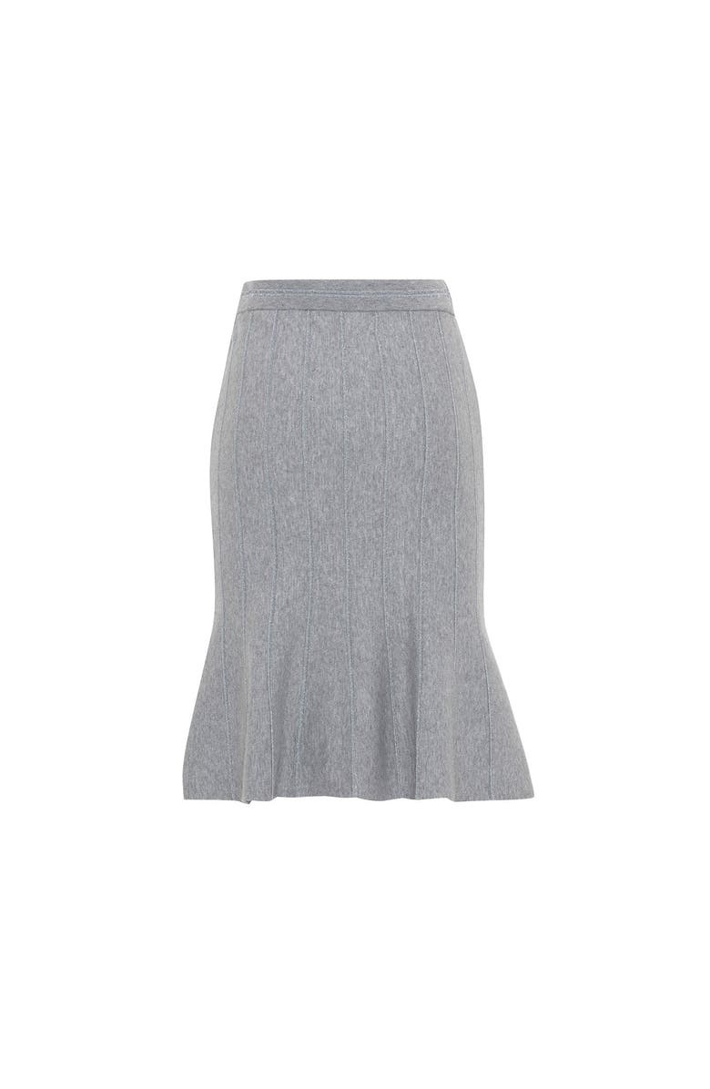 THEO The Label Ersa Shimmer Rib Stripe Tulip Skirt, Alternate, color, 