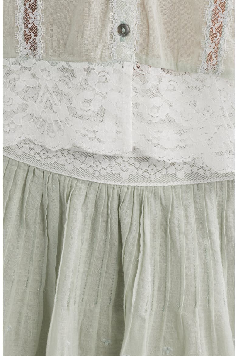 Maurelle Lace Trim Cotton Top, Alternate, color, EAU DE NIL