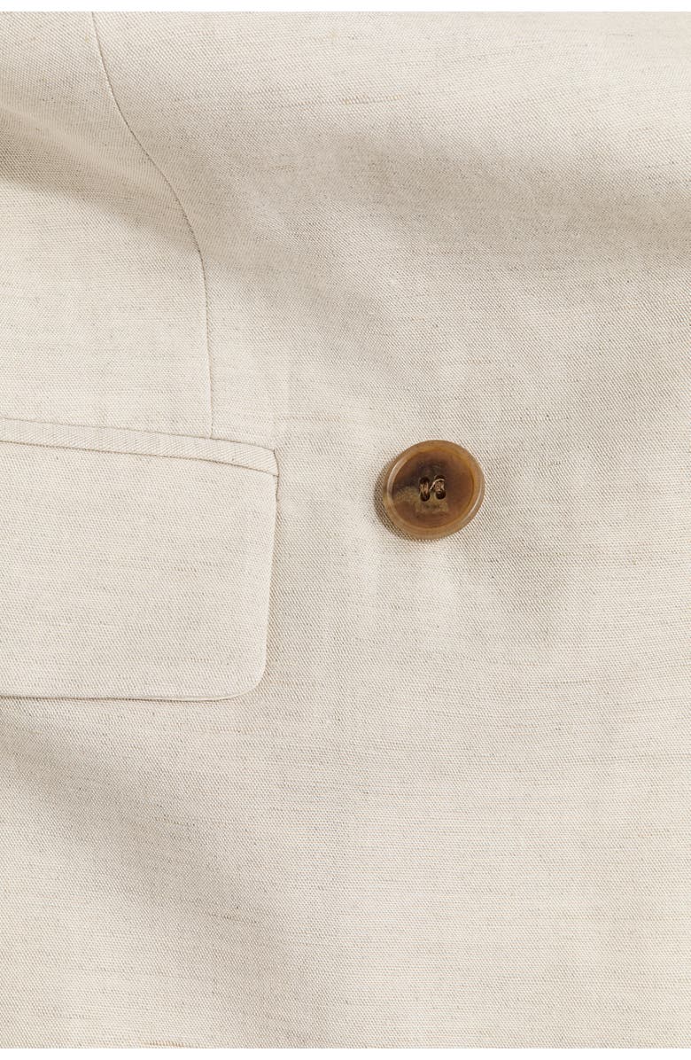 H&M Linen-blend Double-breasted Blazer, Alternate, color, Light Beige