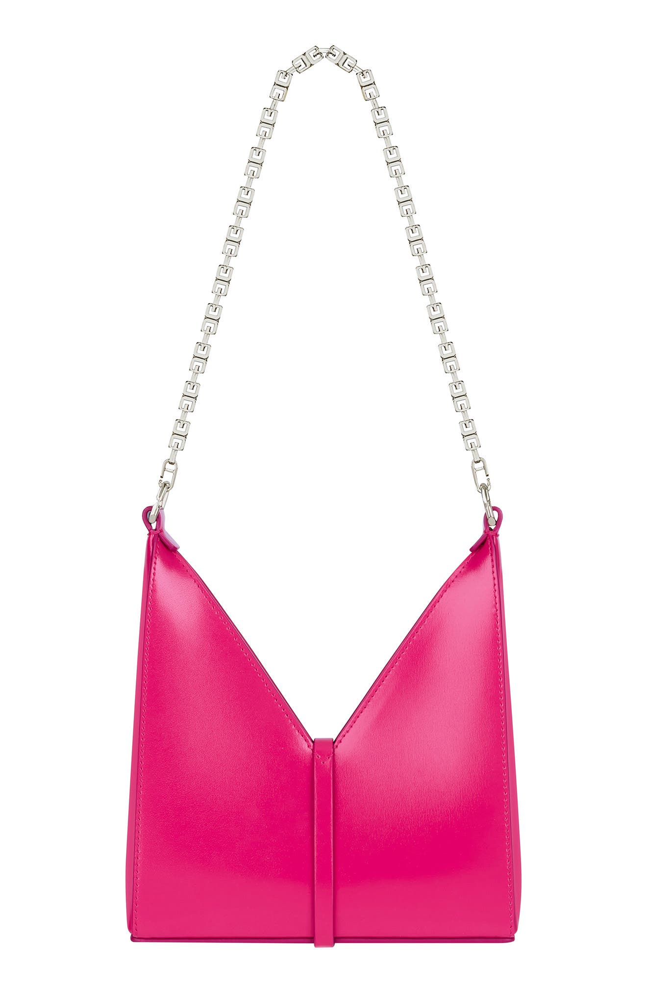 Mini Cutout Chain Strap Leather Crossbody Bag, Alternate, color, 652-NEON PINK