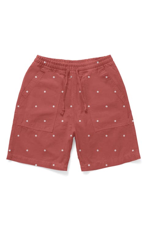Polka Dot Cotton Poplin Drawstring Chef Shorts
