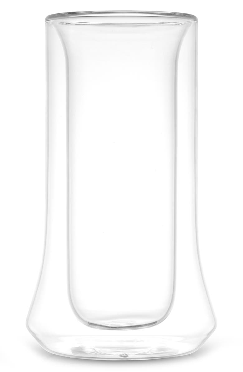 JoyJolt Set of Two Cosmos Double Wall Highball Glass, Alternate, color, Clear