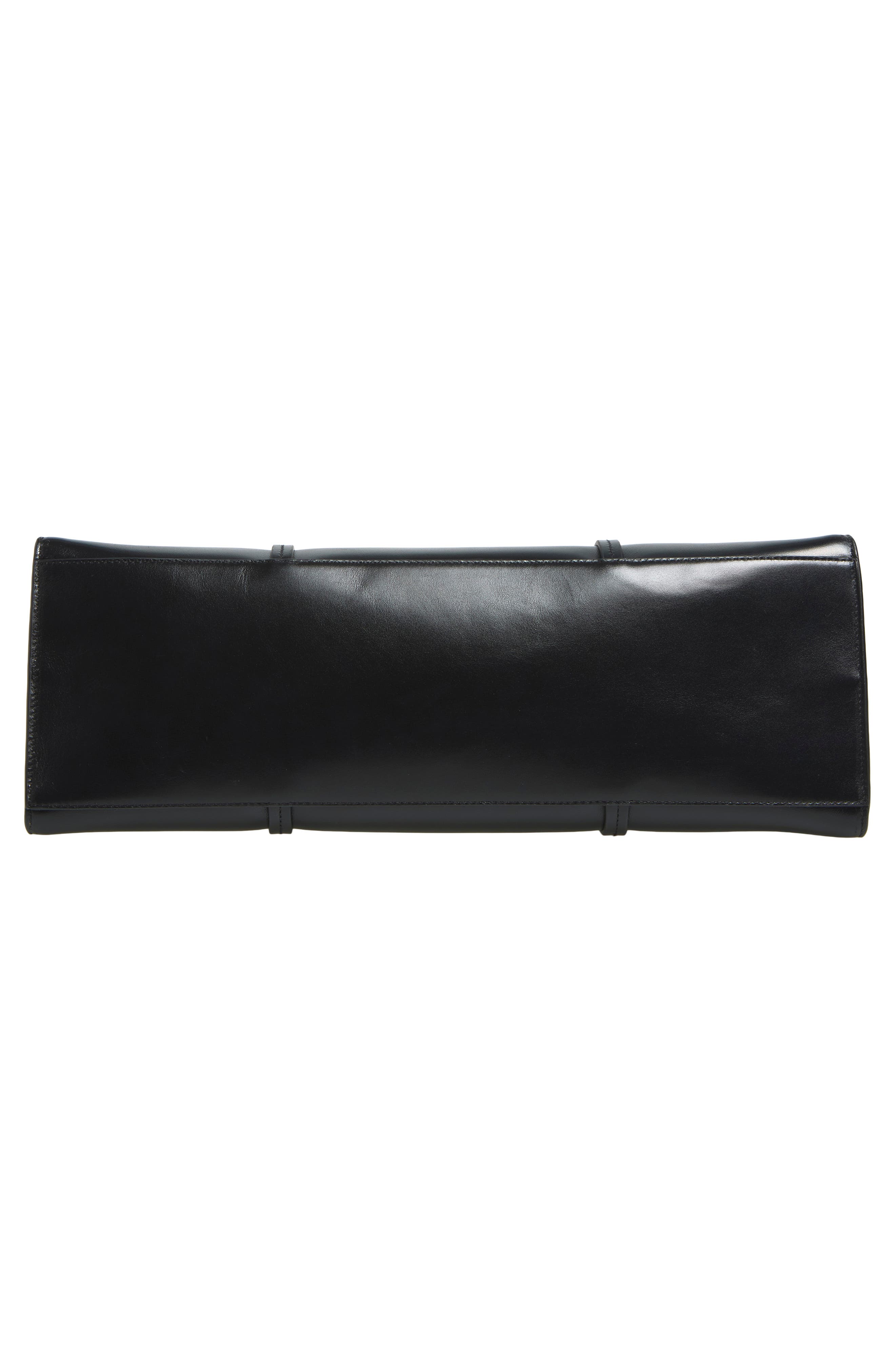 Elena Leather Tote Bag, Alternate, color, BLACK LEATHER