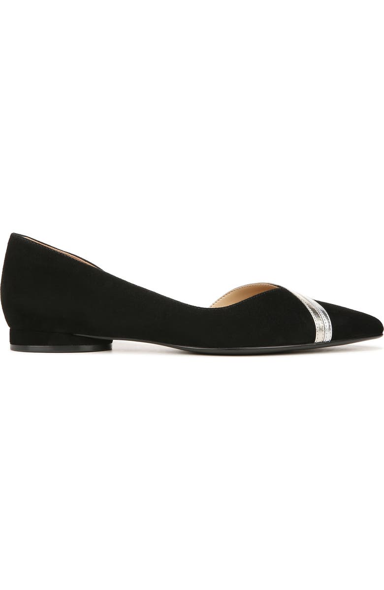 Naturalizer Henrietta Half d'Orsay Pointed Toe Flat, Alternate, color,
