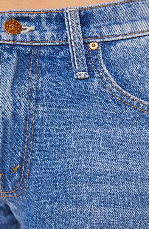 Mother Relish Straight Leg Jeans In Blue