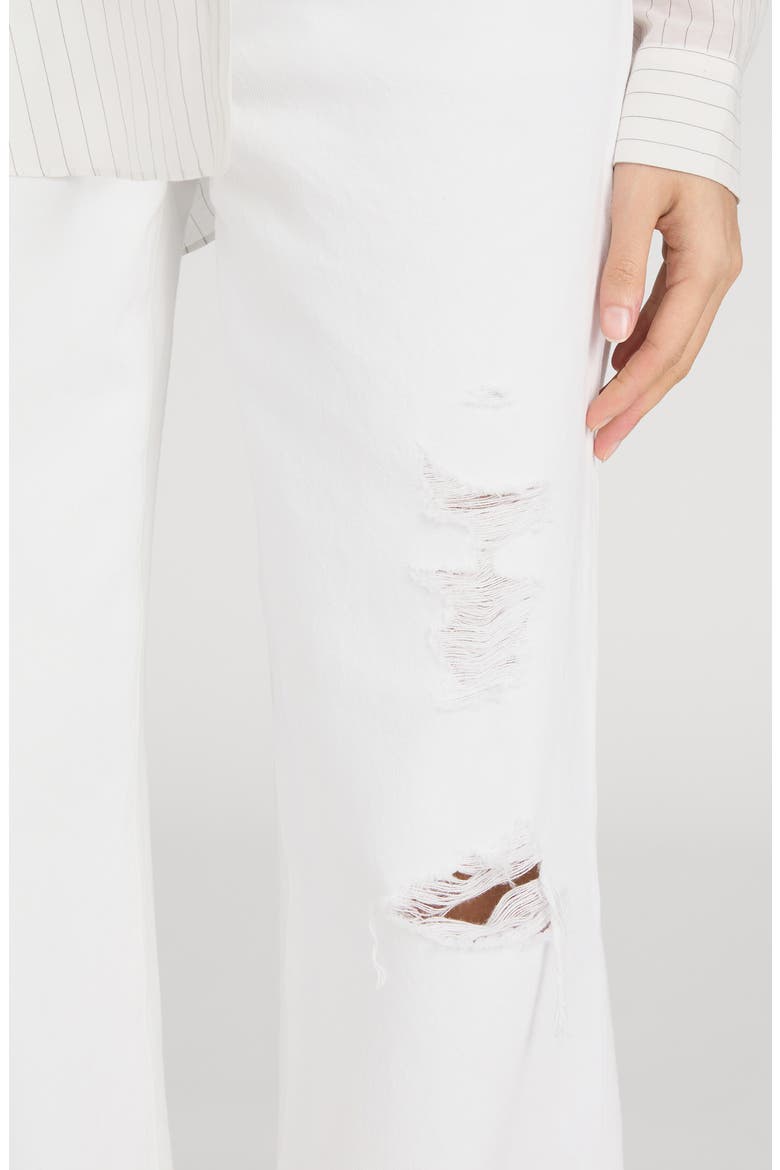 The Loose Ripped Wide Leg Jeans, Alternate, color, WHITE DESTRUCT