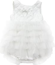 Petite Maison Kids Poppy White Quilted Romper