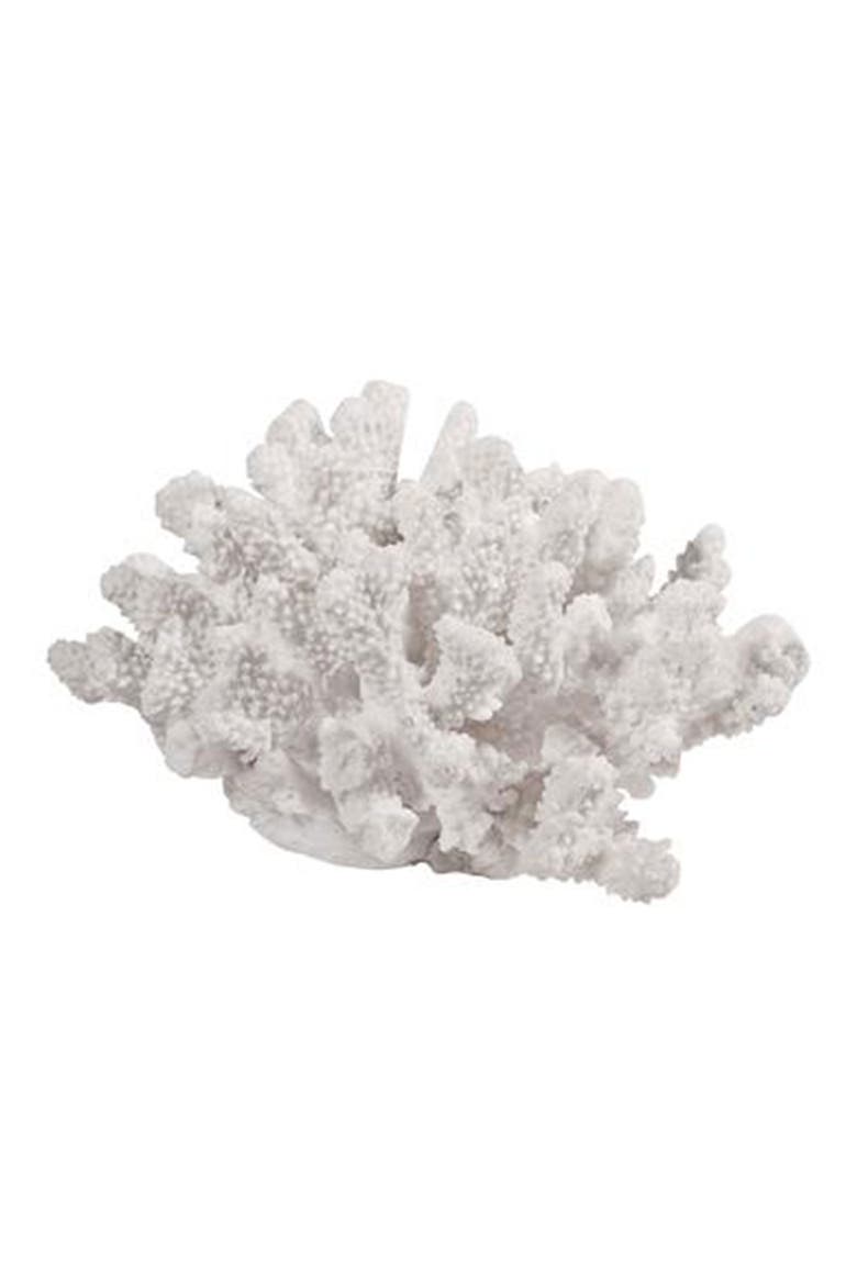 Inna Faux Rising Coral Accent Decor, Main, color, WHITE