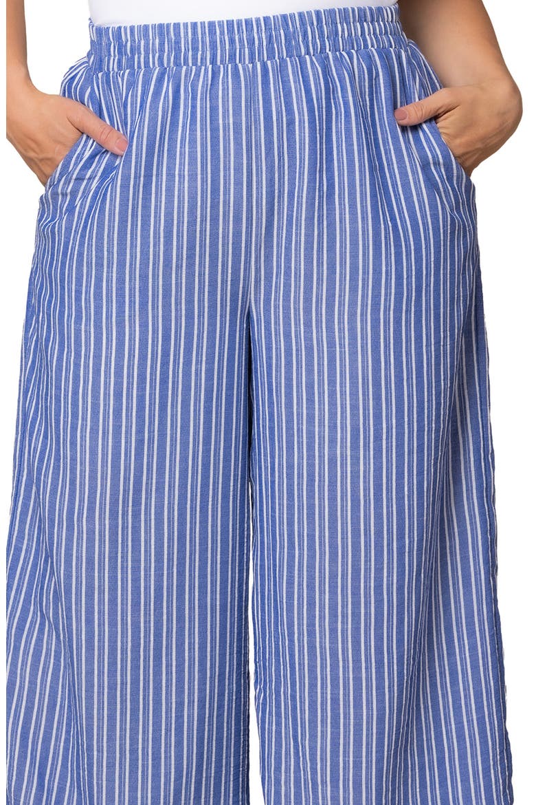 Eva Wide Leg Palazzo Pants, Alternate, color, BLUE STRIPE