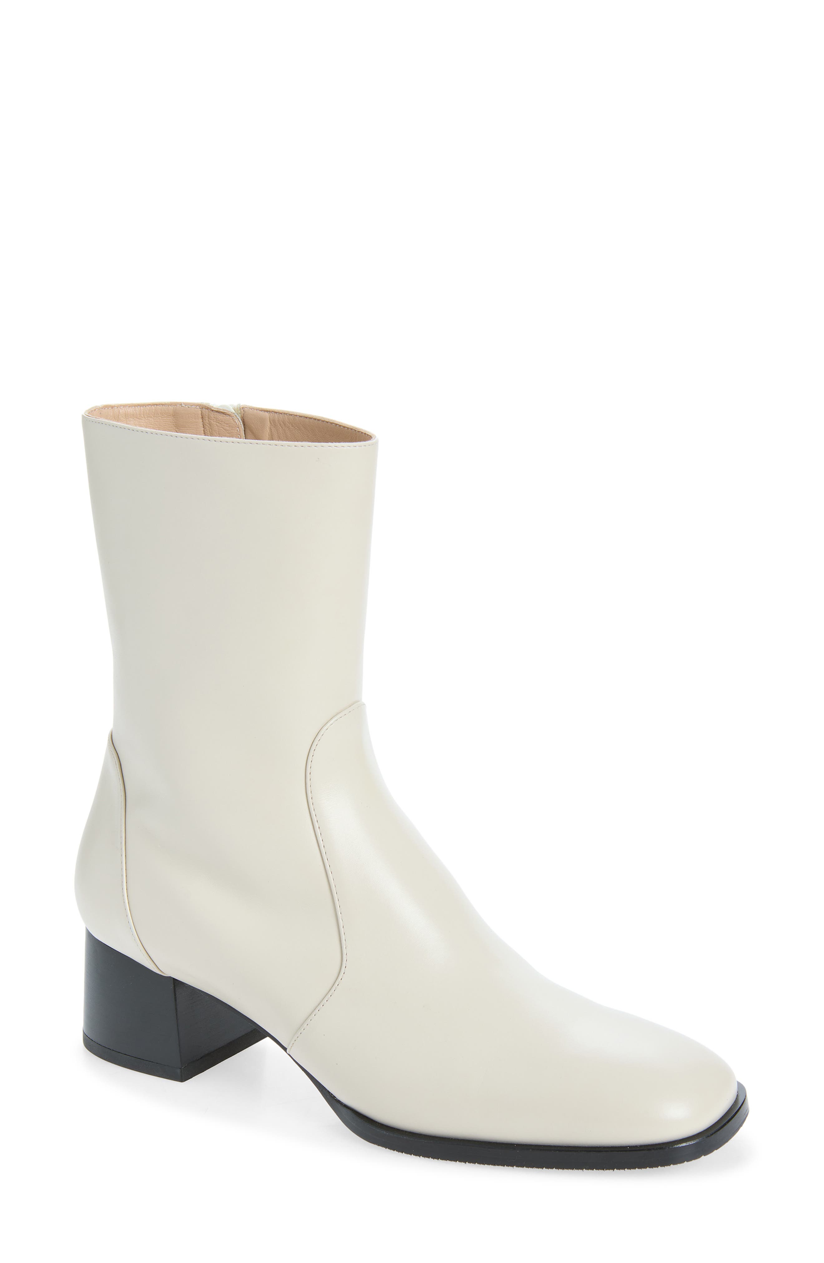 Nola Leather Zip Bootie