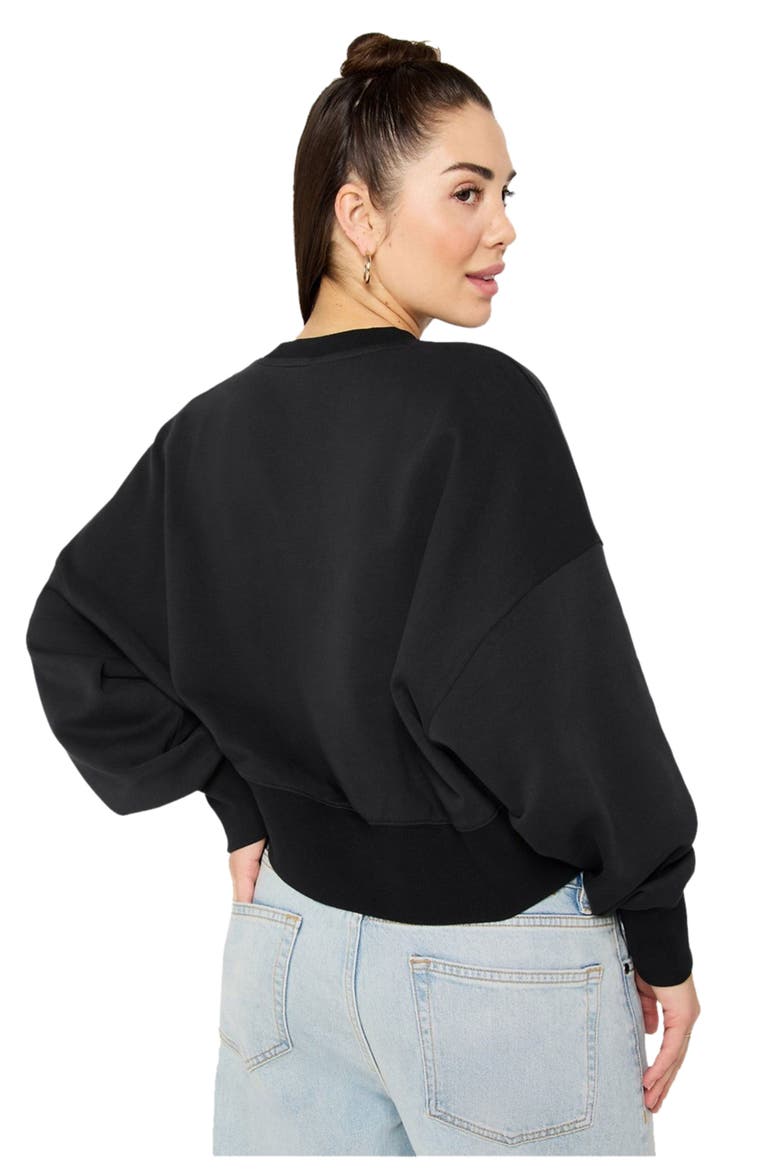 Year Round Terry Crew Neck Sweatshirt, Alternate, color, Black