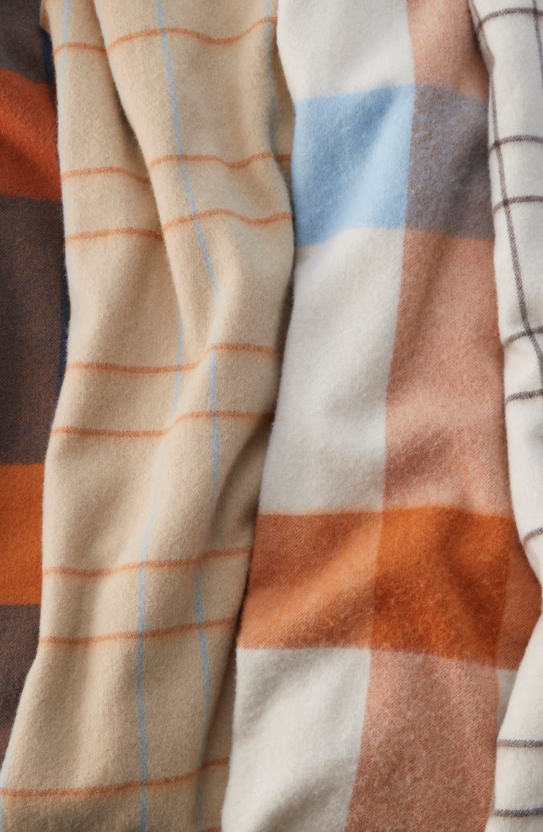 Casper Plaid Wool Throw Blanket, Alternate, color,
