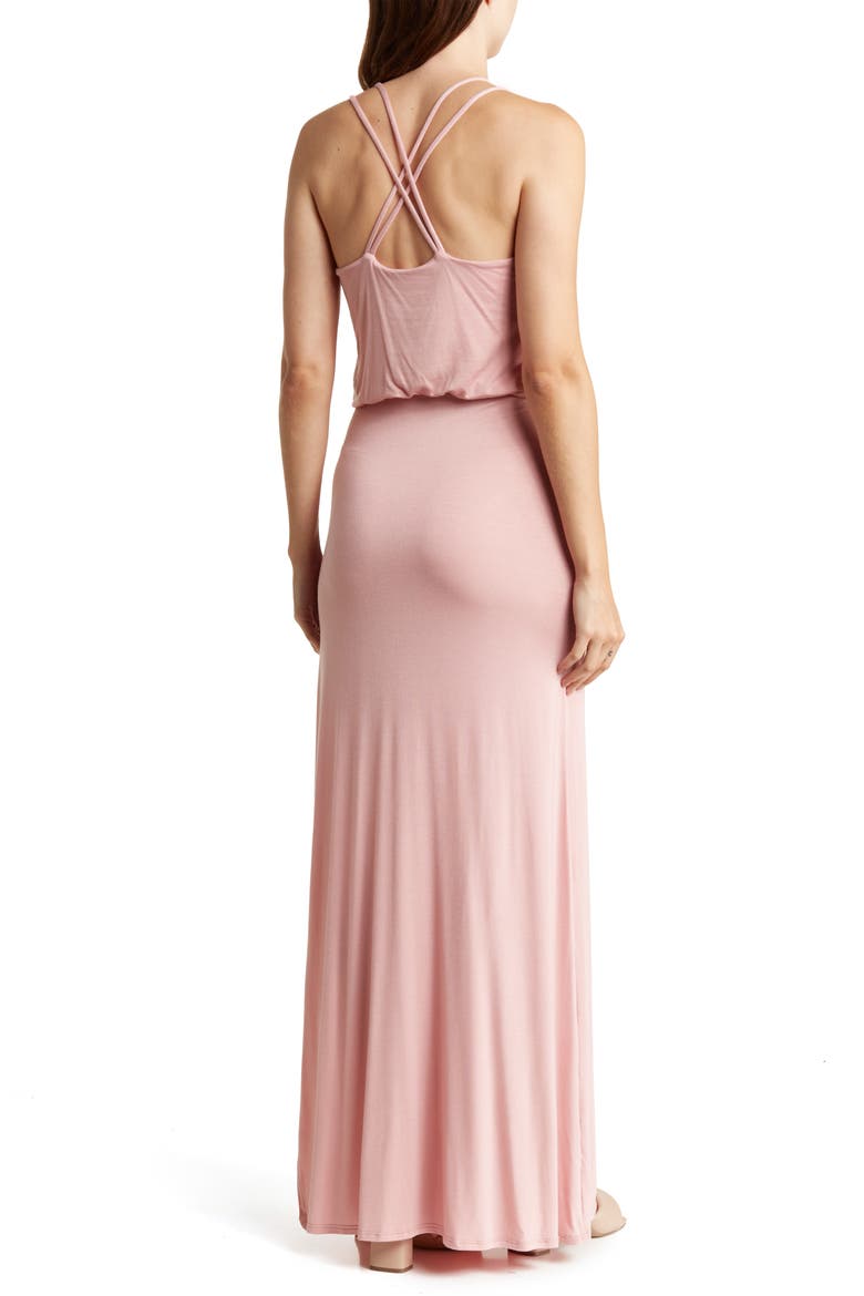 Crossback Maxi Dress, Alternate, color, MAUVE