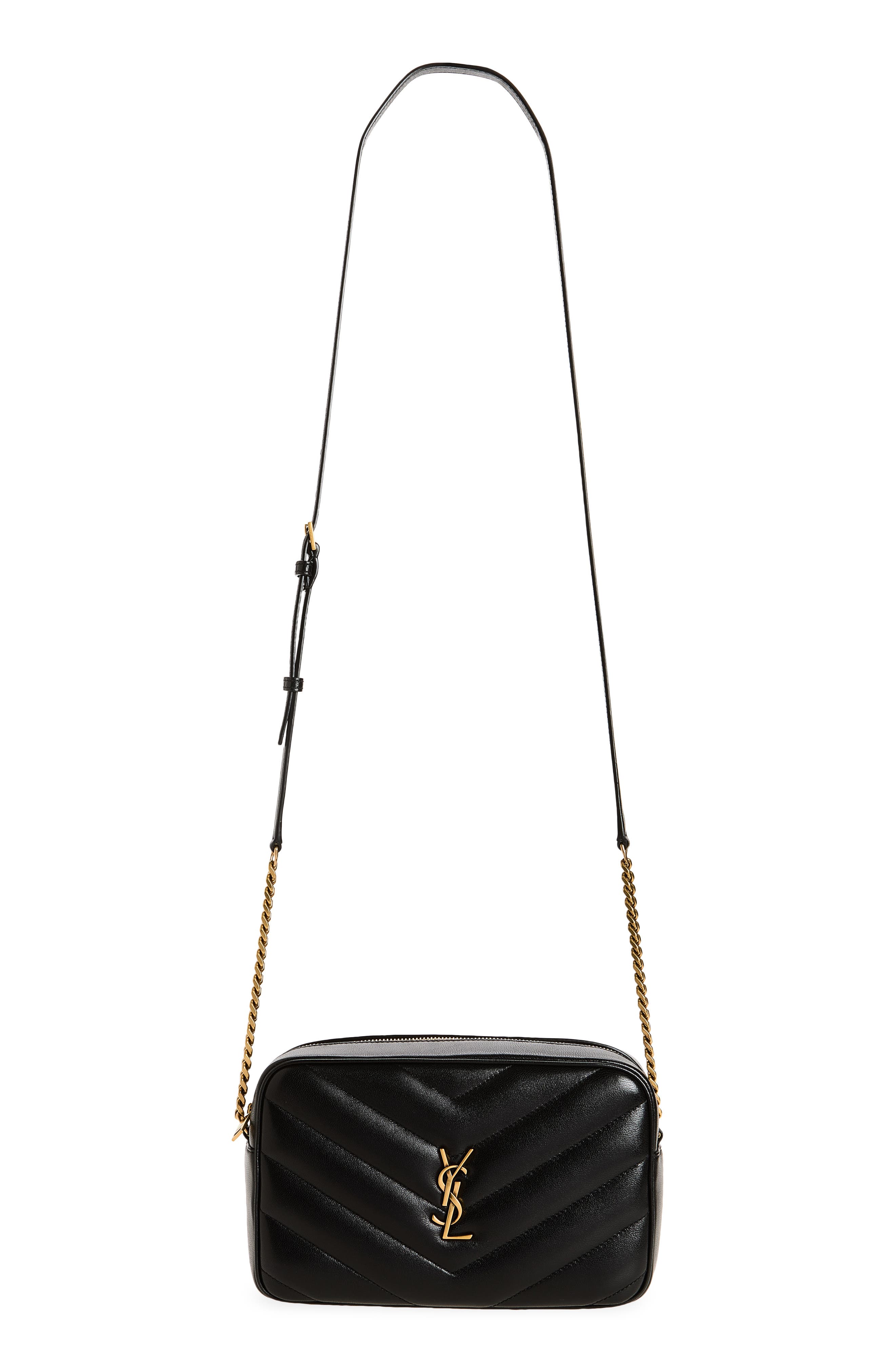 Loulou Mattelassé Leather Camera Bag, Main, color, NOIR