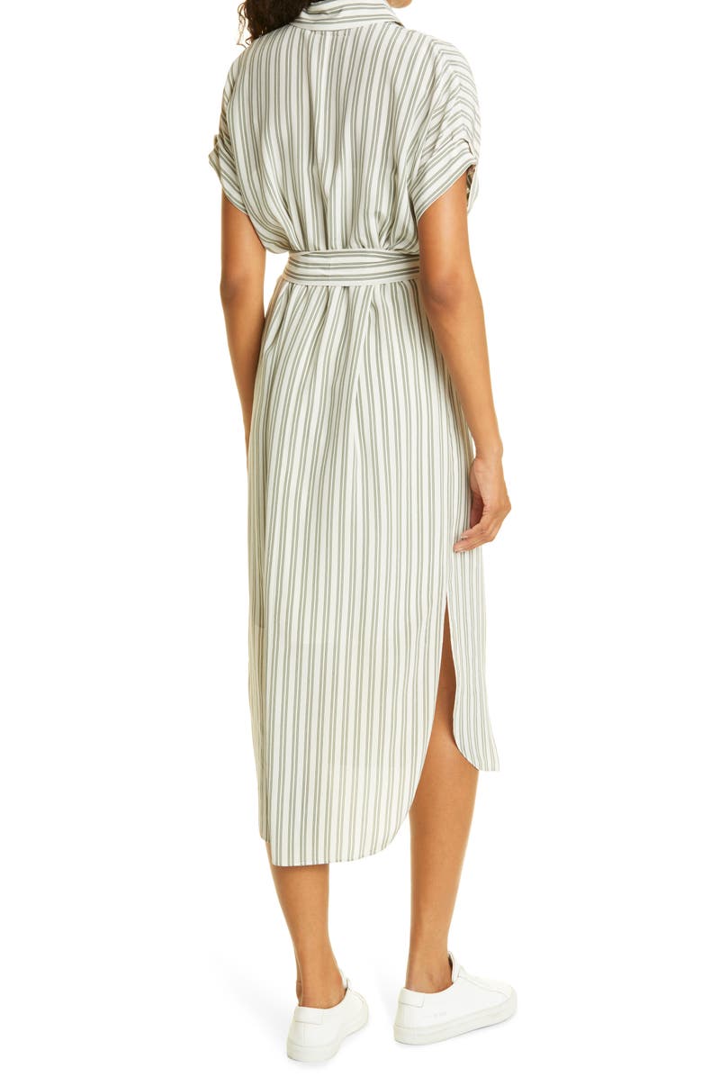 Club Monaco Tie Waist Silk Dress, Alternate, color,