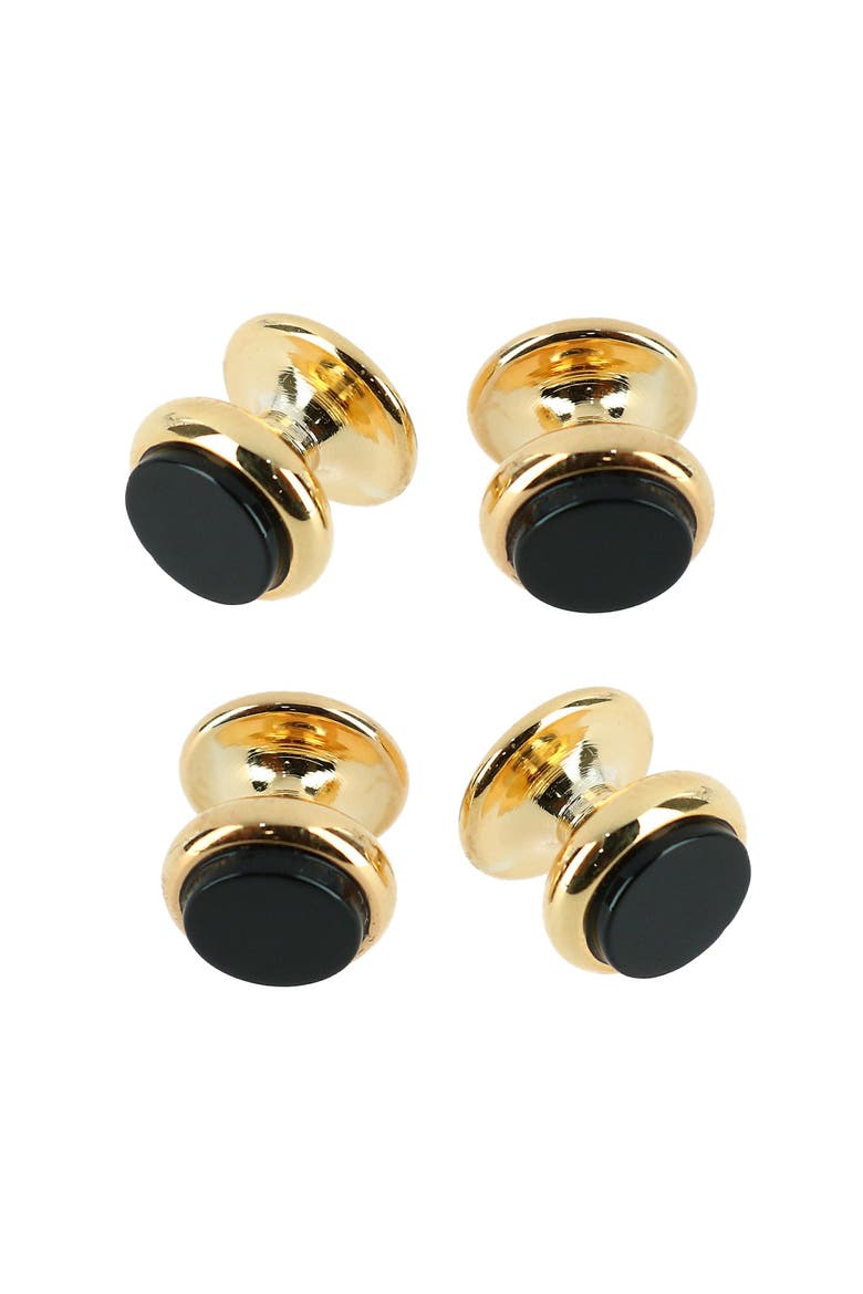 Sutton Tuxedo Stud Set Genuine Onyx, Main, color, 24K Gold with Genuine Onyx