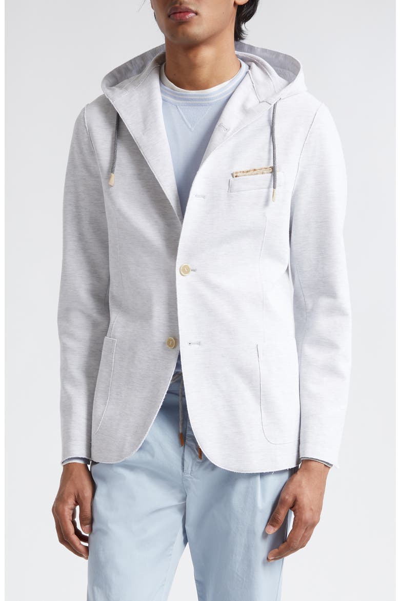 Hooded Knit Jacket, Main, color, GRAY