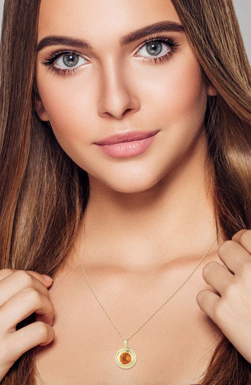 Ember Fine Jewelry 14k Gold Citrine Pendant Necklace In Brown