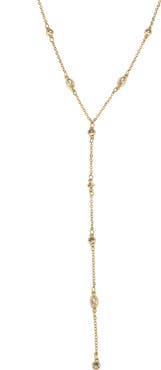 Ettika Dainty Cubic Zirconia Y-Necklace