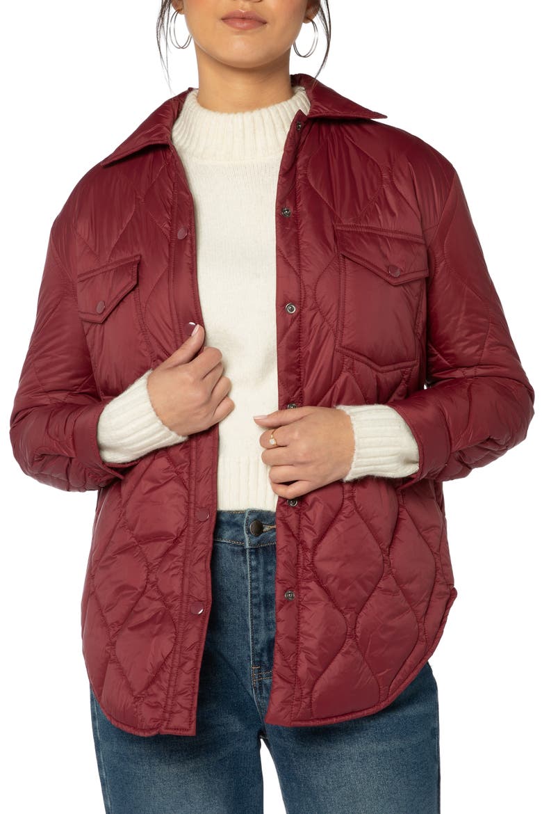 Eleanor Quilted Jacket, Main, color, WINE