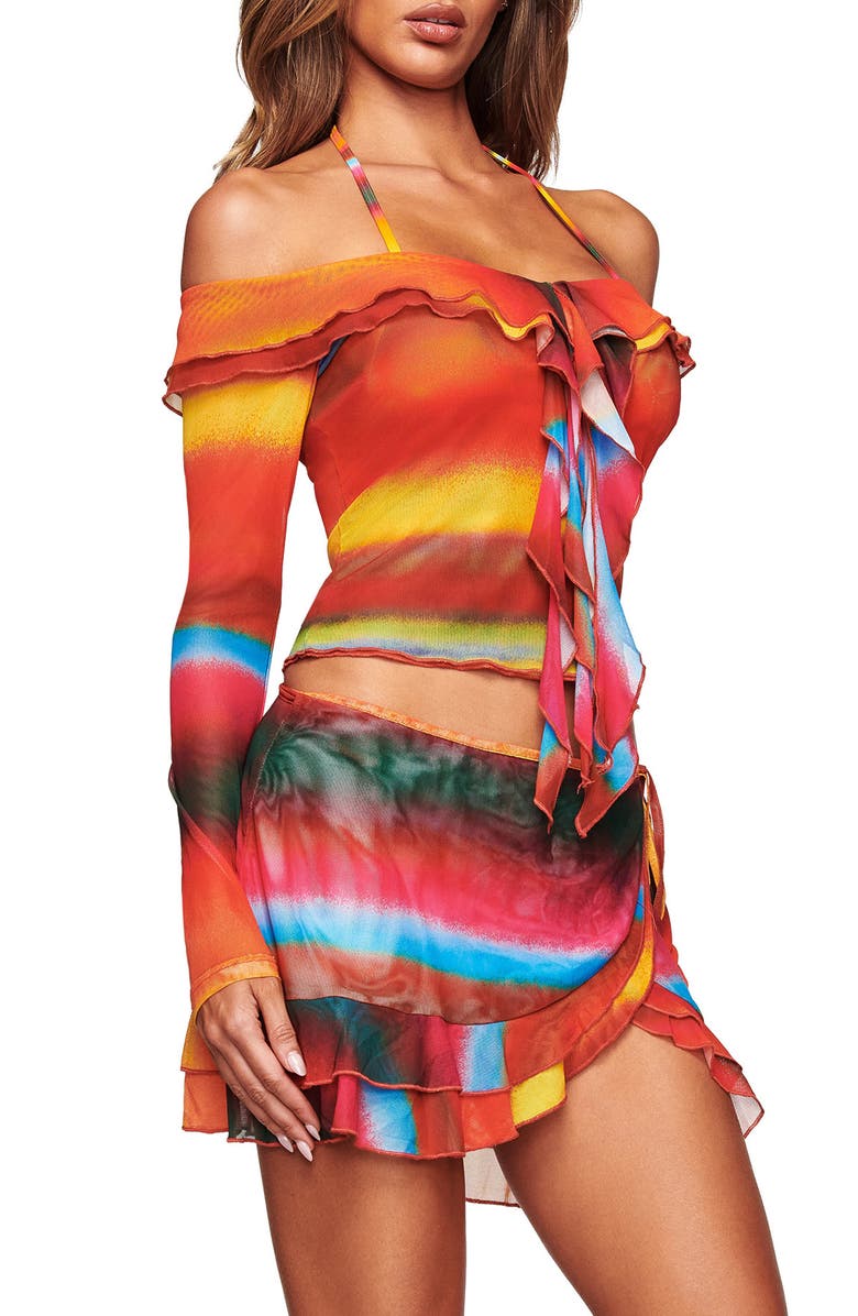 I.AM.GIA Mariska Off the Shoulder Mesh Top, Alternate, color,
