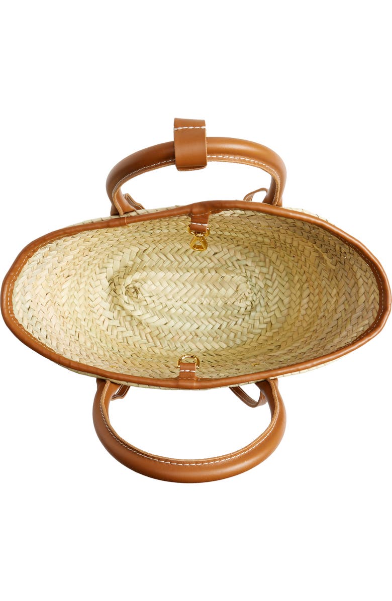 Jacquemus Le Petit Panier Soli Woven Palm Basket Bag, Alternate, color,