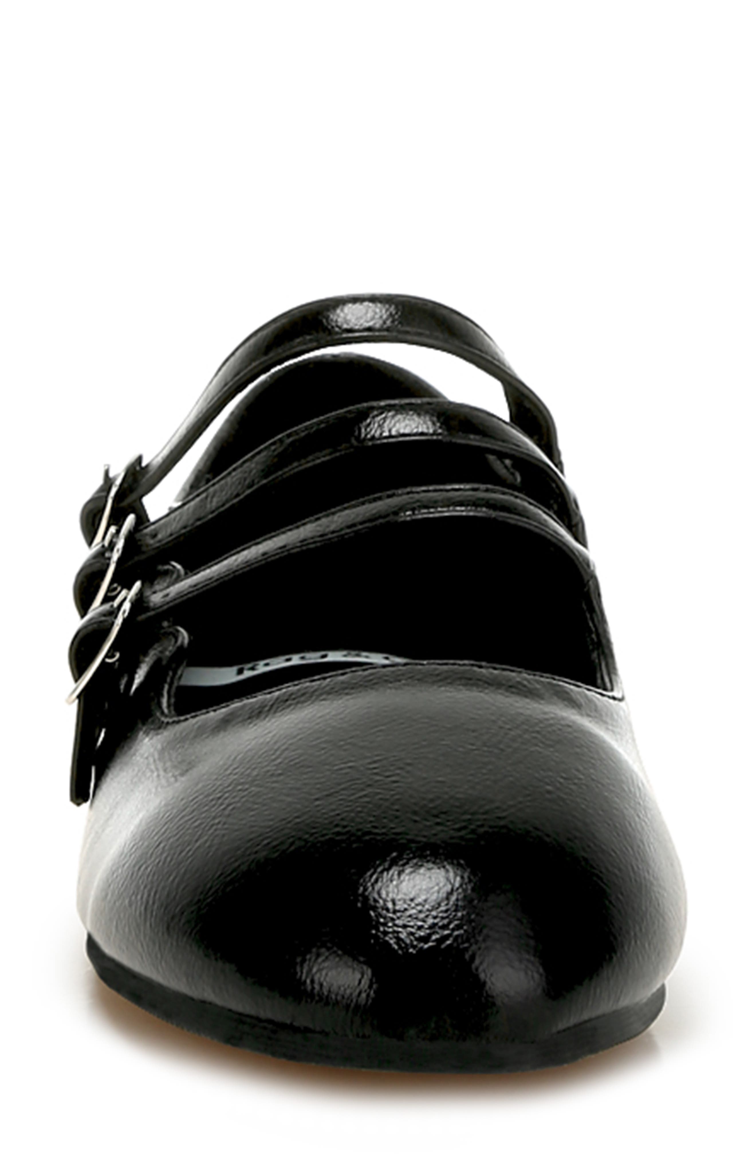 Rag & Co Macarina Triple Strap Mary Jane Flat, Alternate, color, Black