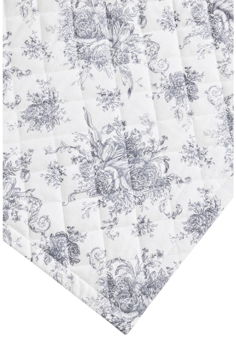 Petit Toile Flannel Quilt Set, Alternate, color, GREY