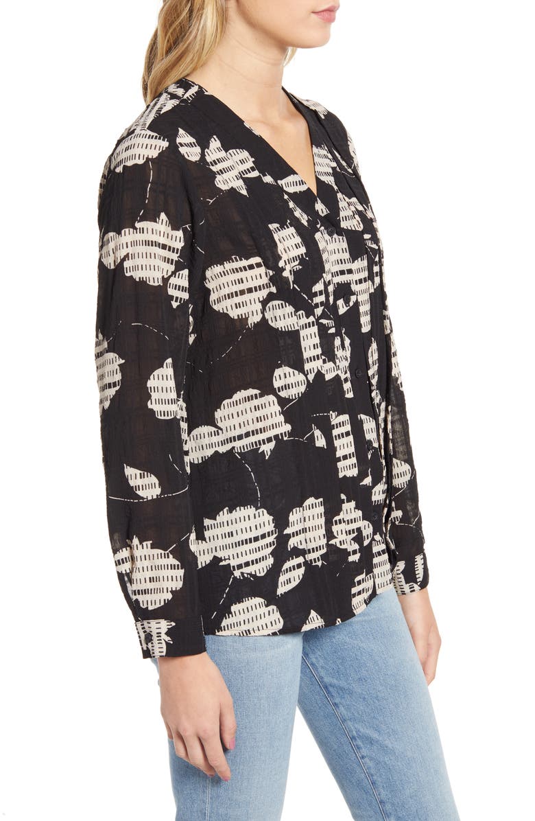 THE ODELLS Everyday Pleat Front Blouse, Alternate, color, Lagos