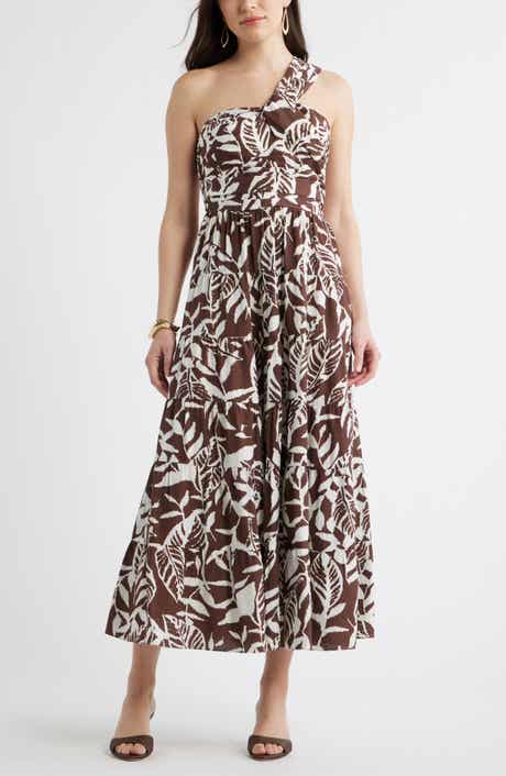 Twist One-Shoulder Maxi Dress