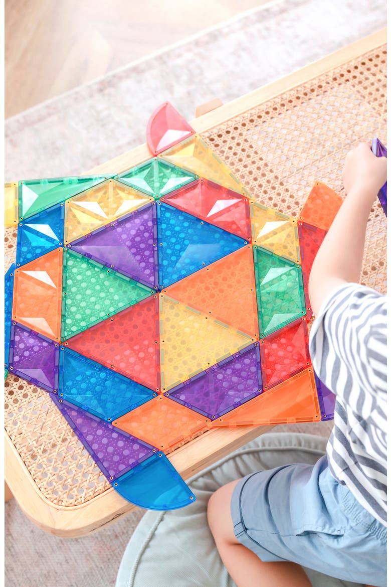 Kids' Rainbow Magnetic Tiles 36-Piece Shape Expansion Pack, Alternate, color, RAINBOW