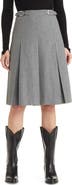 rag & bone Garnet Pleated Wool Blend Skirt