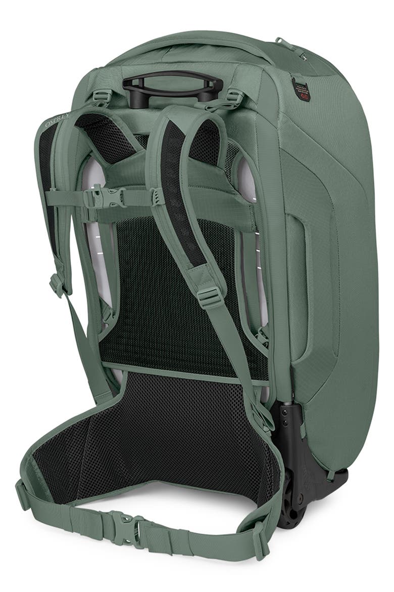Sojourn 25-Inch 60-Liter Wheeled Recycled Nylon Travel Pack, Alternate, color, KOSERET GREEN