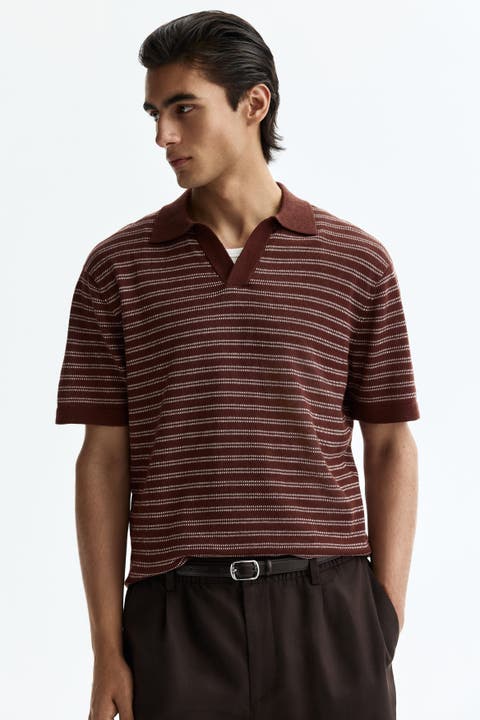 Regular Fit Linen-blend Polo Shirt