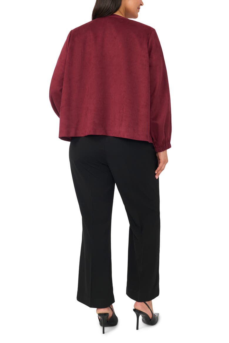 Faux Suede Jacket, Alternate, color, WINTERBERRY