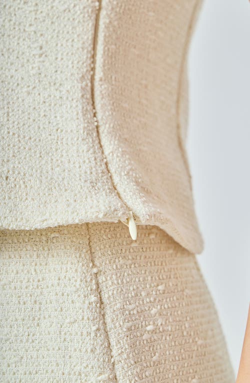 Endless Rose Tweed Tank In White