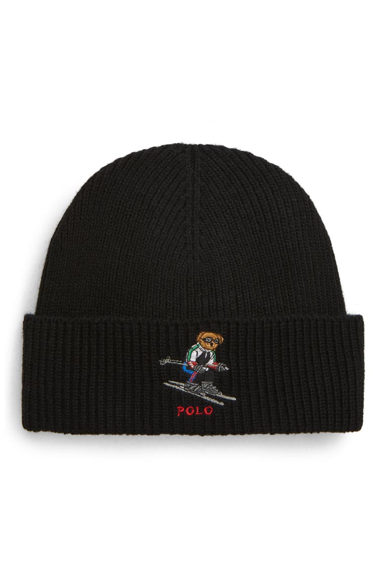 Ski Bear Cap, Main, color, BLACK