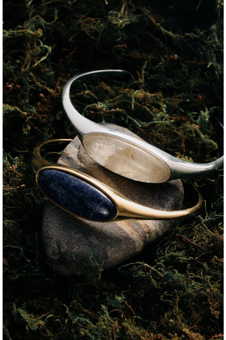 Cabochon Cuff Bracelet, Alternate, color, 14K GOLD VERMEIL