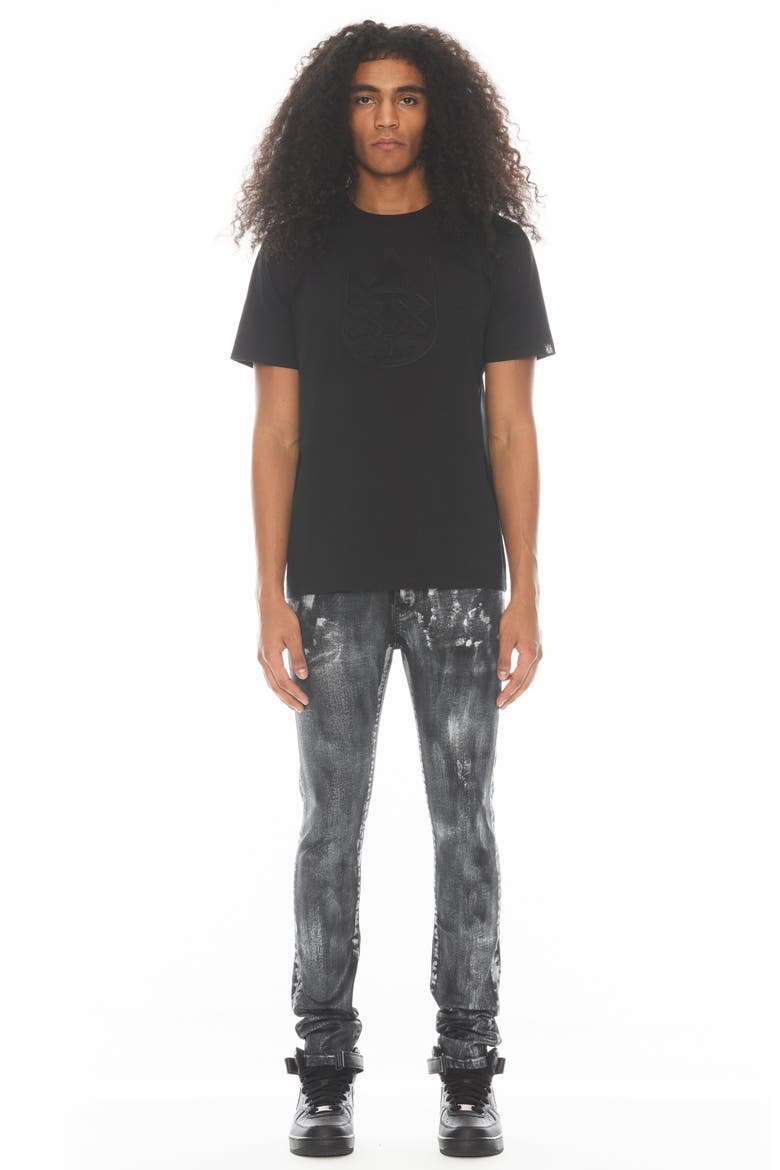 Punk Distressed Super Skinny Jeans, Alternate, color, PHANTOM
