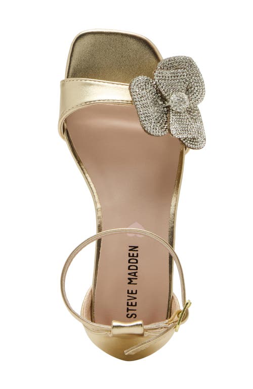 Steve Madden Kids' Jkindra Ankle Strap Sandal In Gold