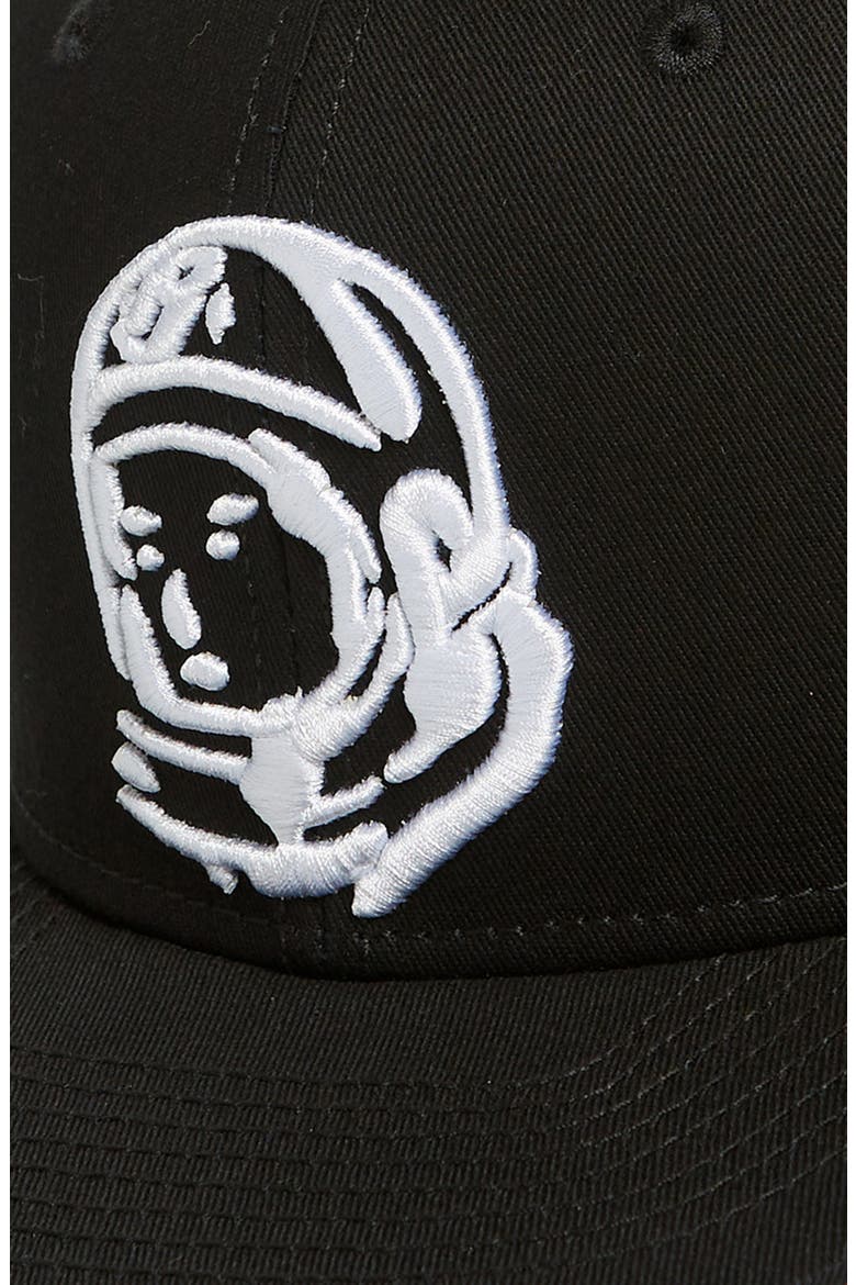 Embroidered Helmet Snapback Hat, Alternate, color, BLACK