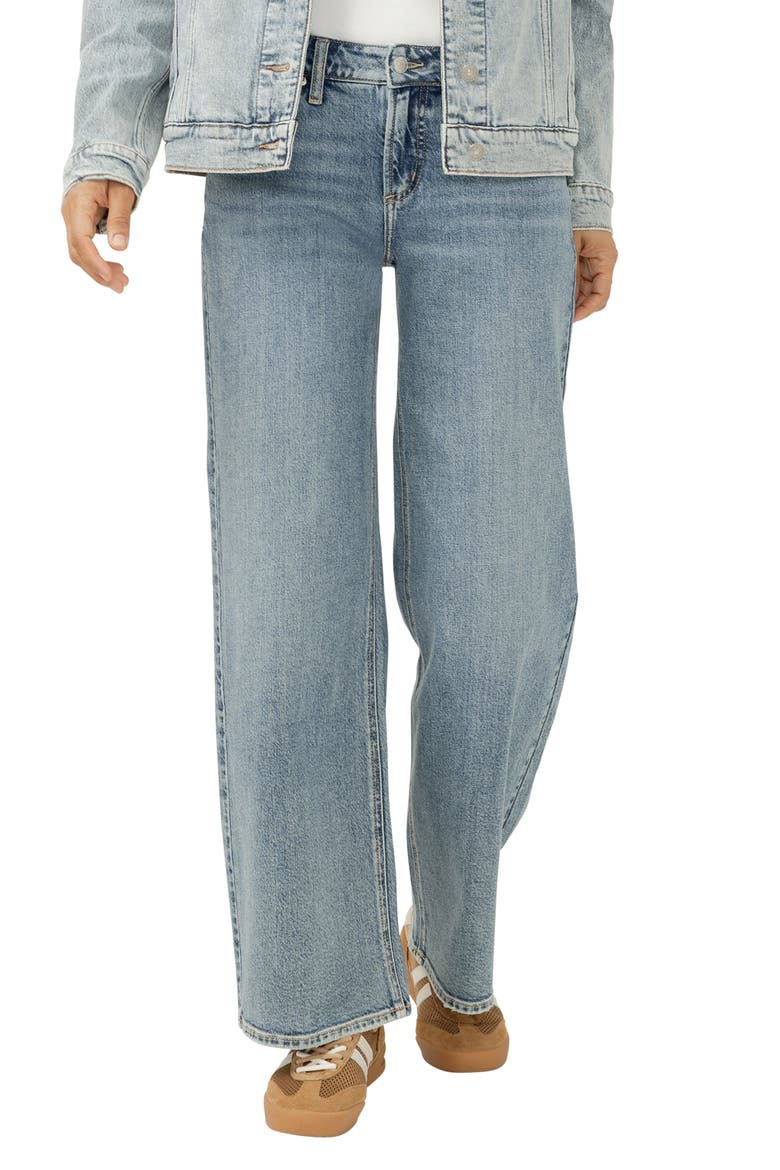 Suki Curvy Mid Rise Wide Leg Jeans, Main, color, WESTON