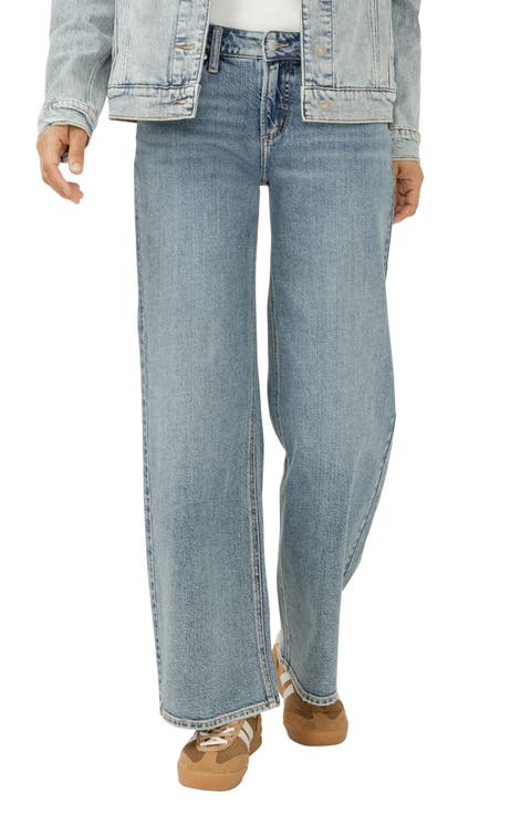 Suki Curvy Mid Rise Wide Leg Jeans (Weston)