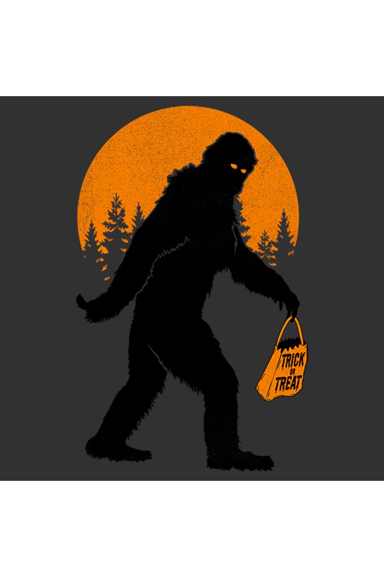 Men's Lost Gods Halloween Bigfoot Trick-or-Treat Graphic T-Shirt, Alternate, color, Charcoal Heather