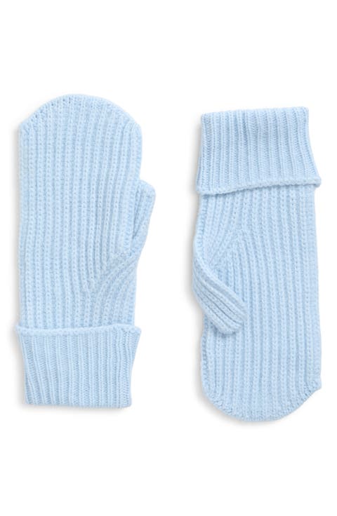 Rib Knit Cuffed Mittens