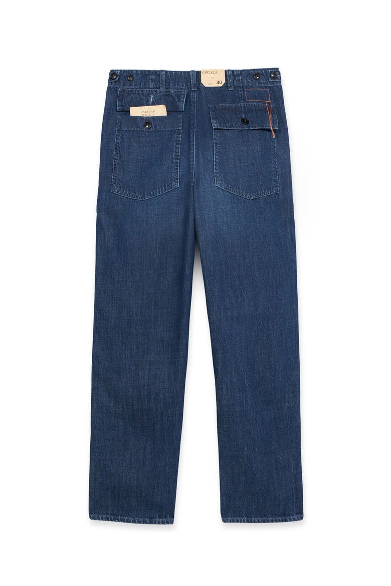 Relaxed Fit Denim Pants, Alternate, color, DARK BLUE