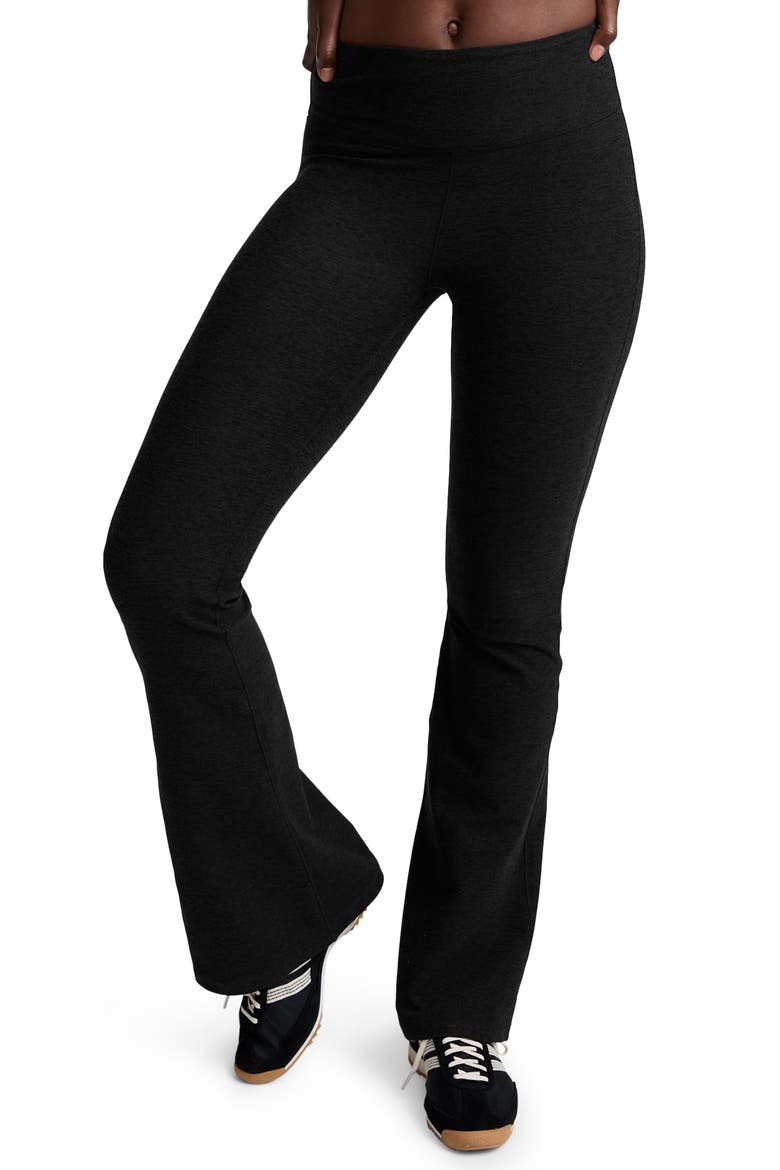 Space Dye High Waist Bootcut Leggings, Main, color, DARKEST NIGHT